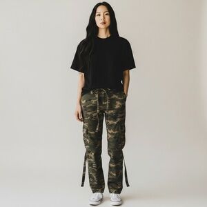 Miss Me Camouflage Cargo Pants
